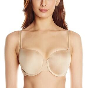 Panache Nude Porcelain Elan Molded T-Shirt Bra, US 34H UK 34PP Comfy Everyday